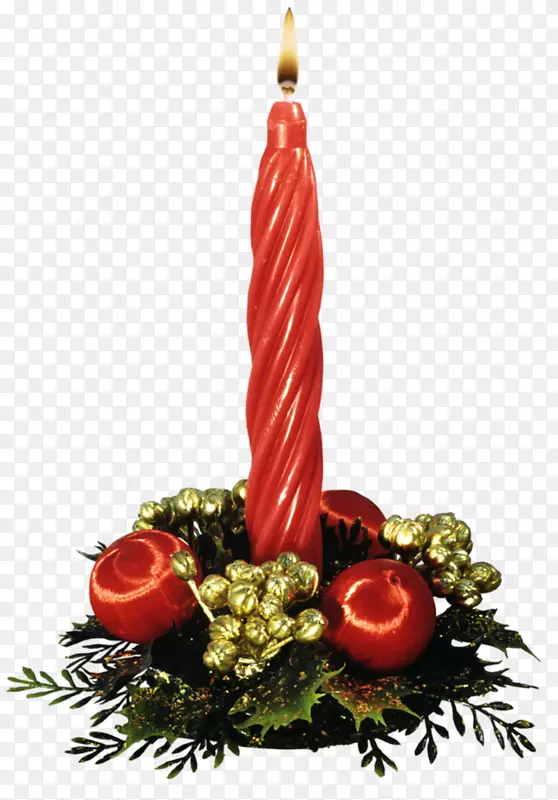 圣诞蜡烛新年剪贴画-大蒜