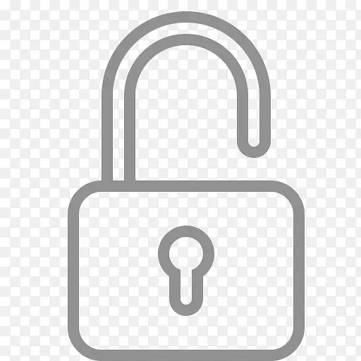 计算机图标挂锁业务安全符号挂锁