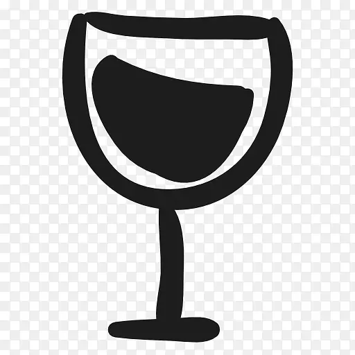 红葡萄酒玻璃电脑图标饮料.酒杯