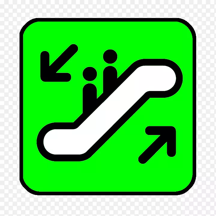 自动扶梯标志闪烁符号标签自动扶梯