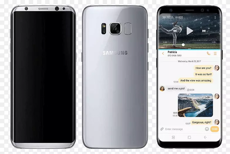 三星星系S8+电话Android显示设备-银河
