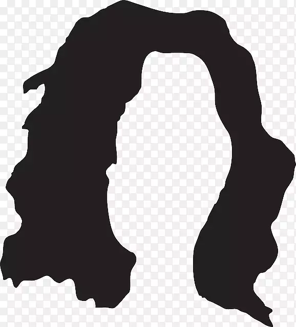 黑发发型师剪贴画-女性头发