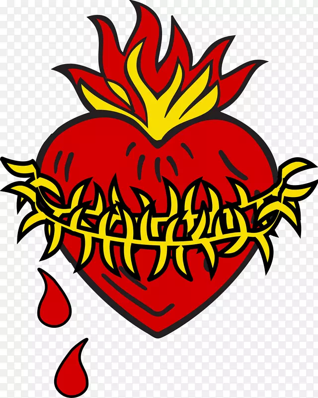 神圣的心西班牙象征爱-破碎的心