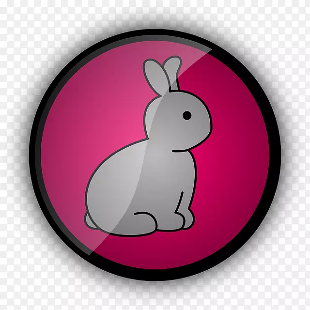 复活节兔子电脑图标剪贴画-丁香