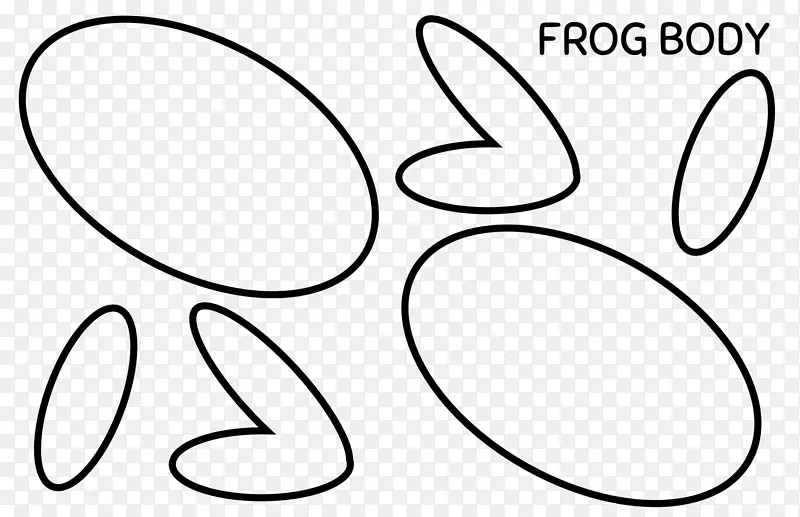 青蛙模板纸图案-两栖动物