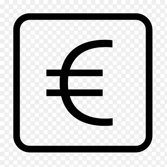 欧元签名电脑图标银行-欧元