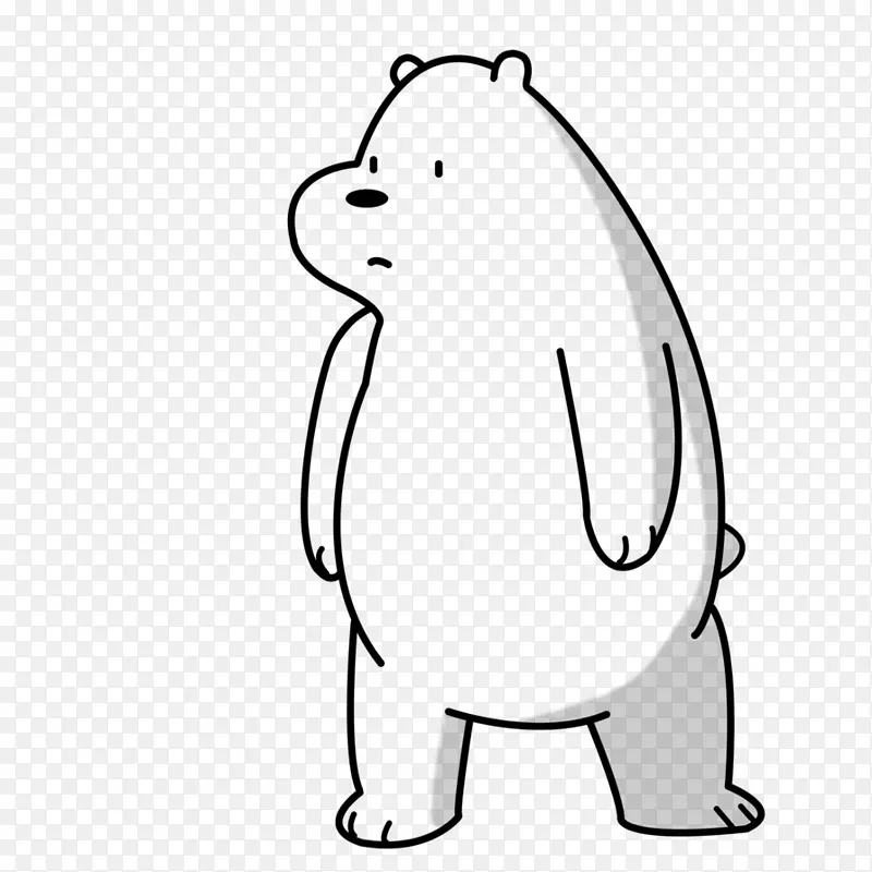 北极熊卡通网络食肉动物-北极熊