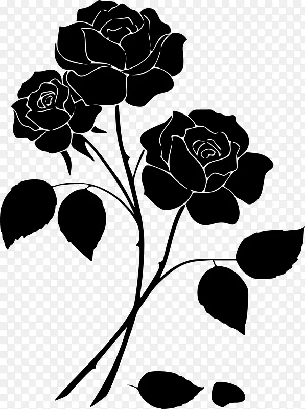 免费花卉摄影剪贴画-黑色花卉