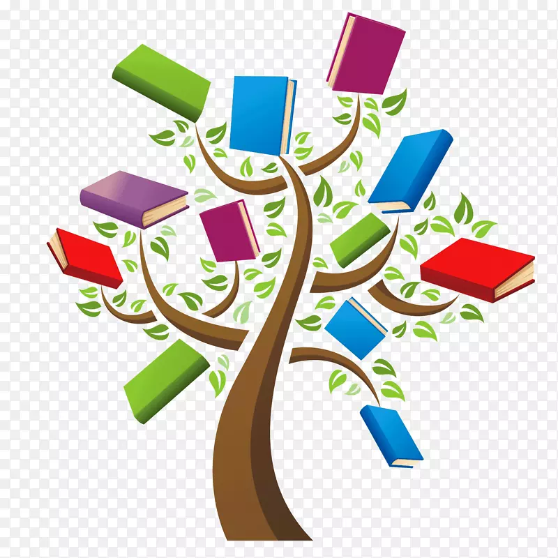 图书图书馆阅读树夹艺术-假期