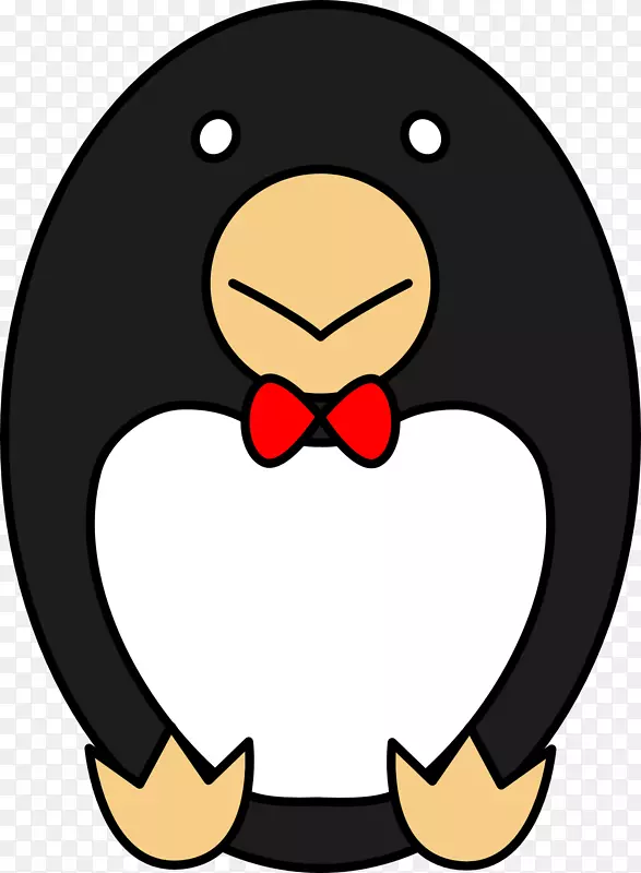 企鹅领结服装剪贴画-企鹅