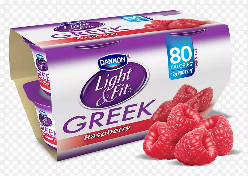 希腊菜希腊酸奶营养事实标签香草覆盆子