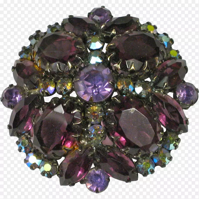 珠宝宝石紫水晶胸针首饰设计.紫水晶