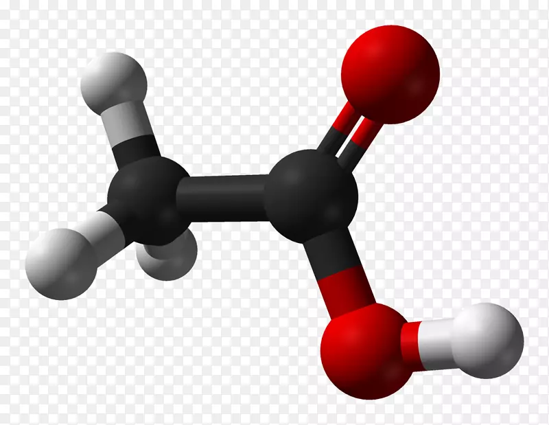 醋酸球棒模型分子结构式-醋