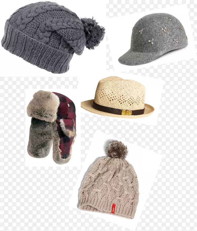 针织帽，羊毛披肩，头饰-卡拉·德莱温恩