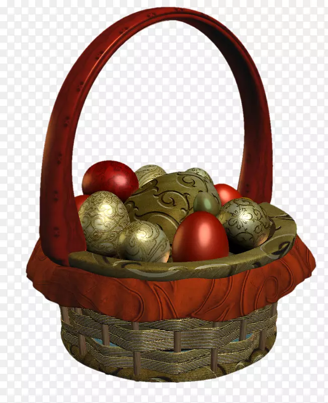 复活节篮子复活节彩蛋剪贴画-复活节彩蛋