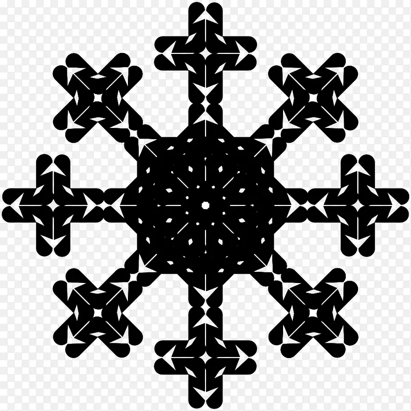 雪花剪贴画-雪花