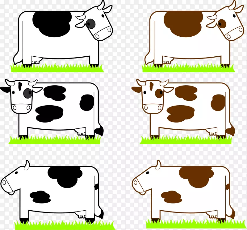 奶牛家畜剪贴画-奶牛