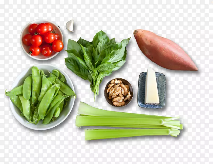 素食菜系红薯沙拉菜蔬菜豌豆
