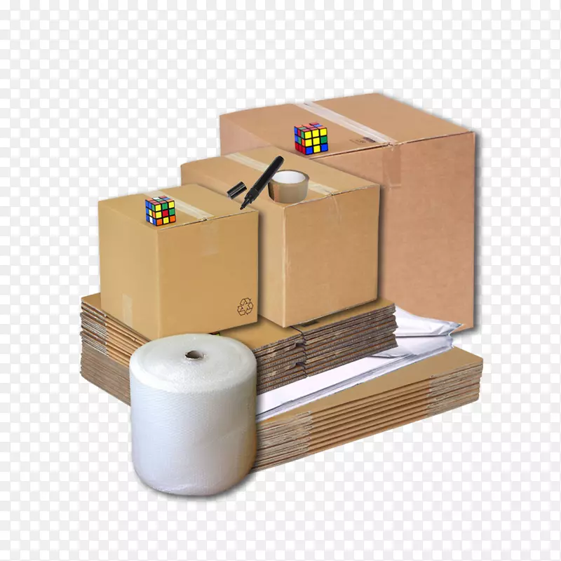 纸张搬运机纸板盒包装和标签.垫子