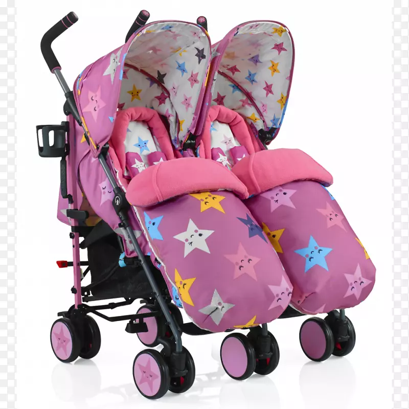 双胞胎婴儿运输明星出生婴儿和蹒跚学步的汽车座椅-婴儿车