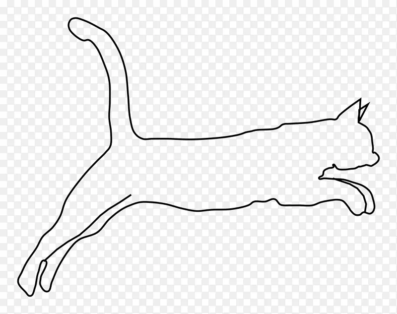 猫画线艺术剪贴画.猫