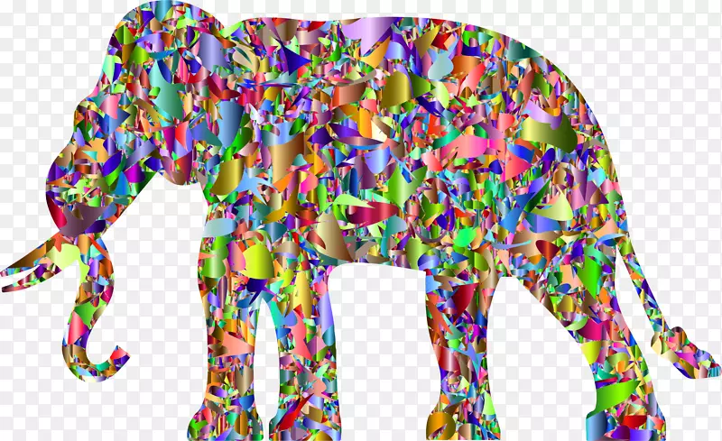 大象艺术剪贴画-大象