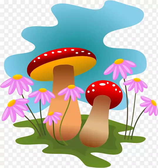 普通蘑菇剪贴画-蘑菇