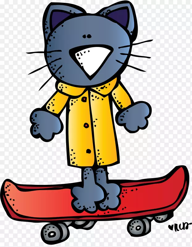 猫皮特和他的四个时髦的纽扣小猫皮特：在我学校的鞋子里摇摆苏格兰折叠蜡笔