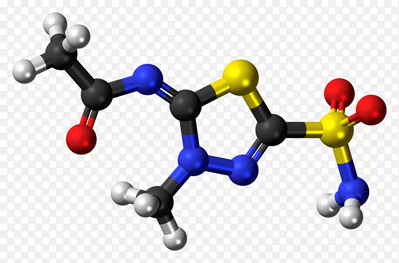 甲唑胺眼压青光眼球贴模型乙酰唑胺分子