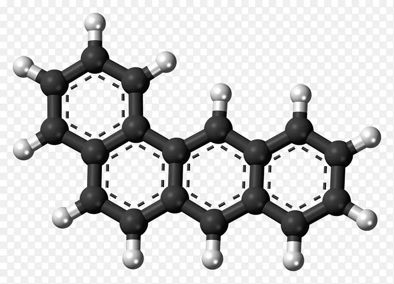 分子苯乙烯球棒模型芳香性多环芳烃分子