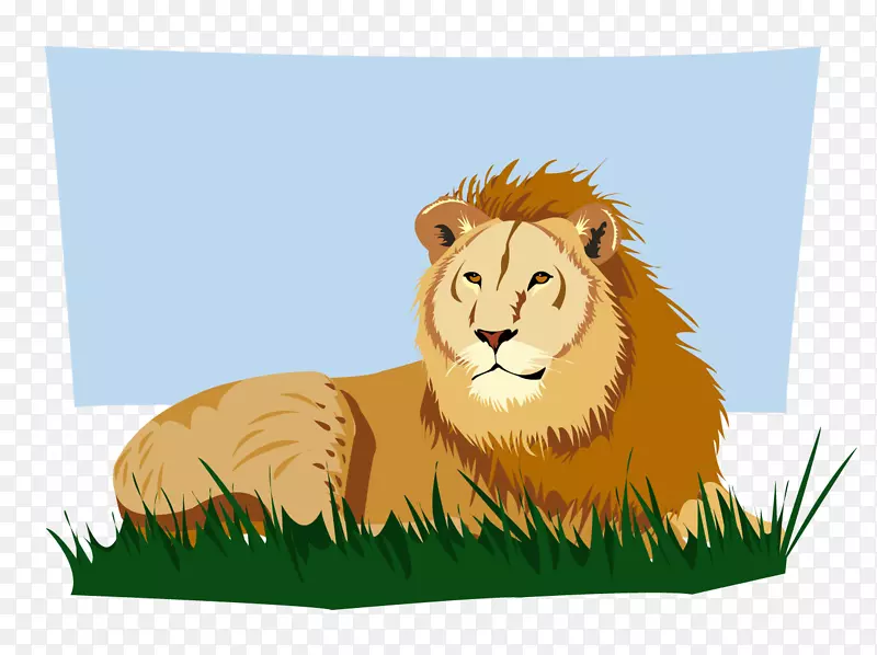 狮子动画剪辑艺术-狮子卡通