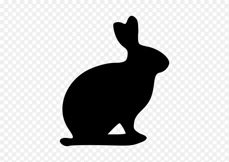 兔子符号剪贴画-动物剪影