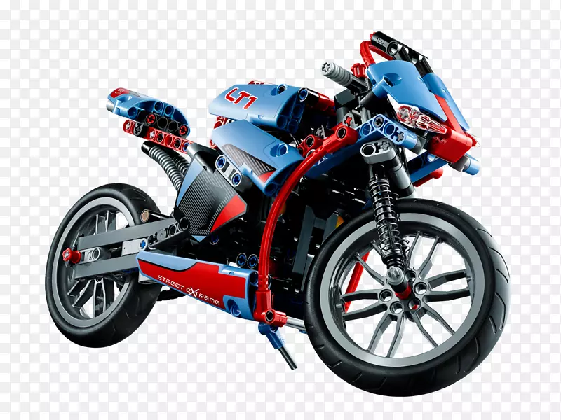 乐高技术玩具块摩托车-摩托车