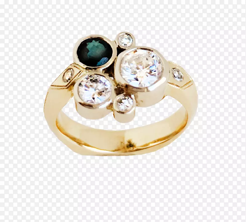 嵌套黄色珠宝公司珠宝戒指宝石首饰设计.订婚戒指