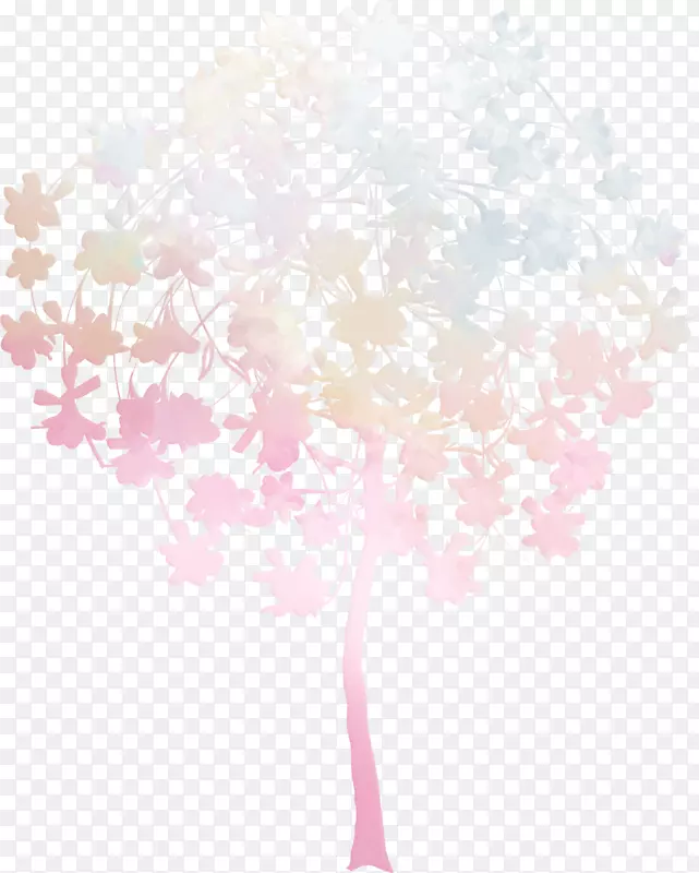 花卉木本植物花瓣设计-春树