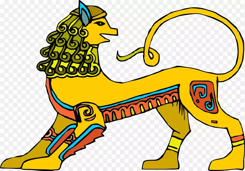 雕像狮子剪贴画-埃及