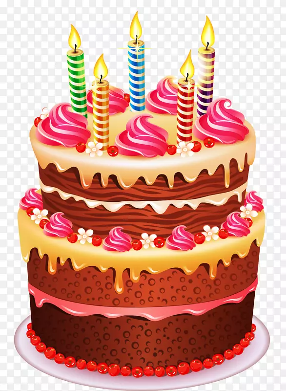 生日蛋糕巧克力蛋糕纸杯蛋糕剪贴画-生日快乐