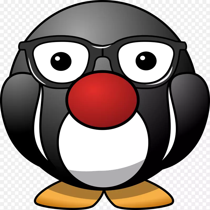 企鹅动画鸟夹艺术-酷设计
