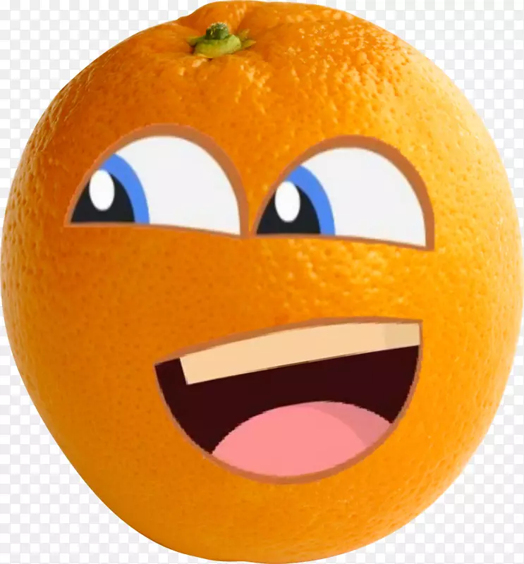 橙色微笑南瓜水果-橙色