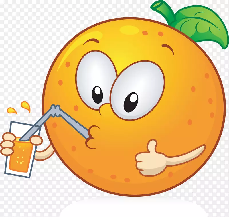 橙色水果卡通片艺术-橙色