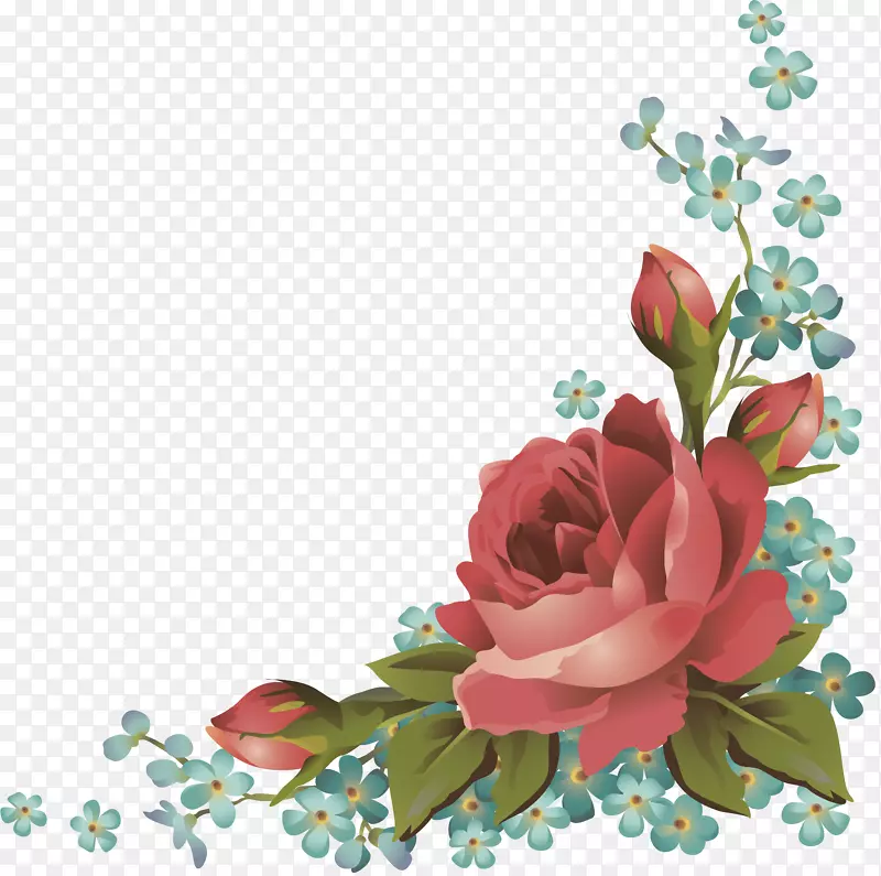 玫瑰剪贴画-花艺