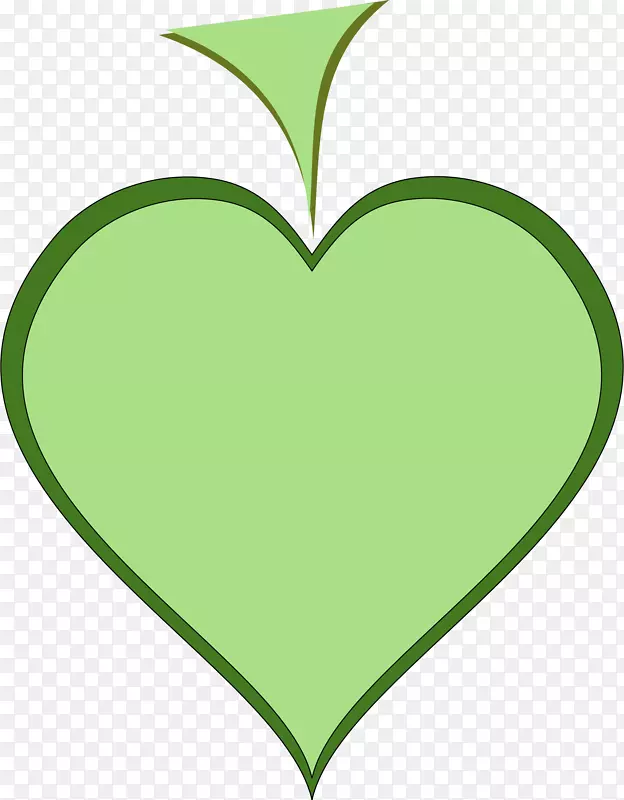 绿色绘图电脑图标剪贴画心表情符号