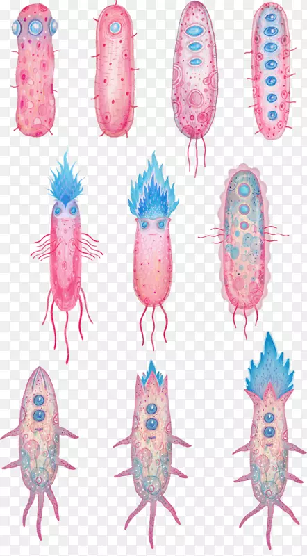 动画细菌剪贴画-细菌