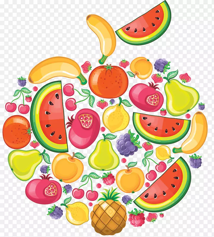 健康饮食金字塔健康食品混合水果