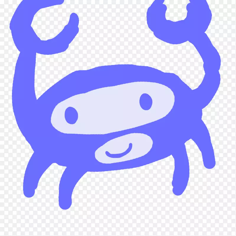 钴蓝电蓝标志-螃蟹
