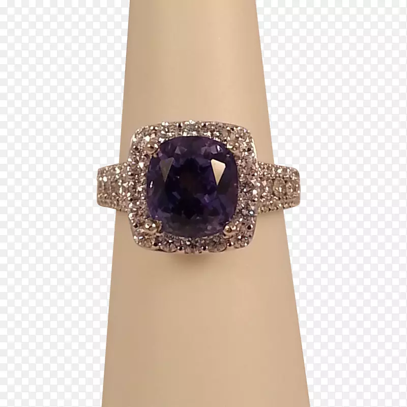 珠宝宝石戒指蓝宝石紫水晶-钻石
