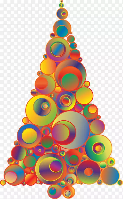圣诞树装饰剪贴画.抽象圆圈
