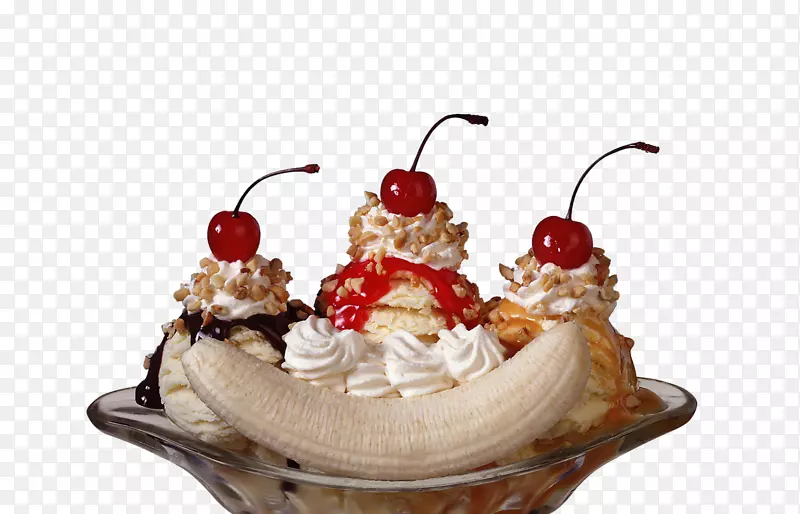 香蕉冰淇淋圣代冰淇淋-结婚蛋糕