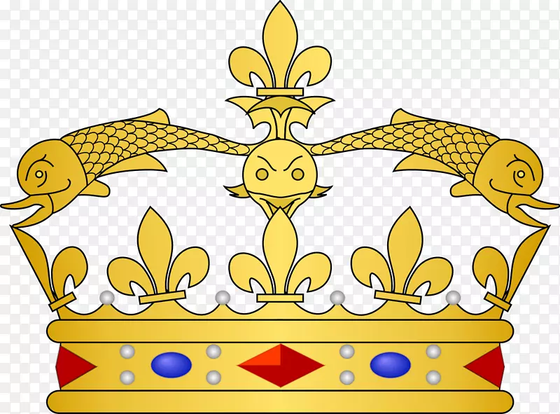 法国皇冠纹章剪贴画-中世纪