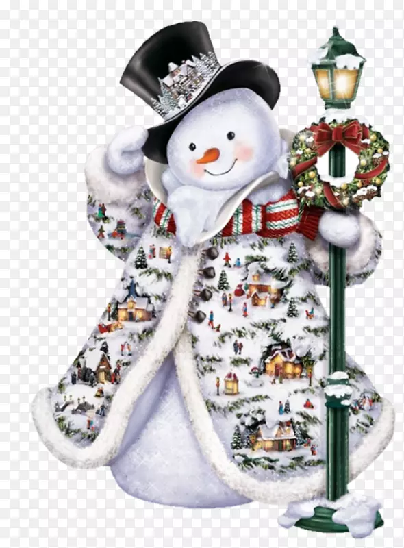 雪人圣诞画-雪人